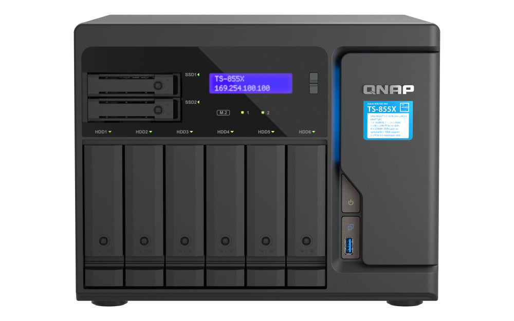 QNAP TS-855X SAN Tower Ethernet LAN Black C5125