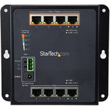 StarTech.com Industrial 8 Port Gigabit PoE Switch, 4 x PoE+ 30W, Power Over Ethernet GbE Layer/L2 Managed Network Switch -40C to +75C, TAA