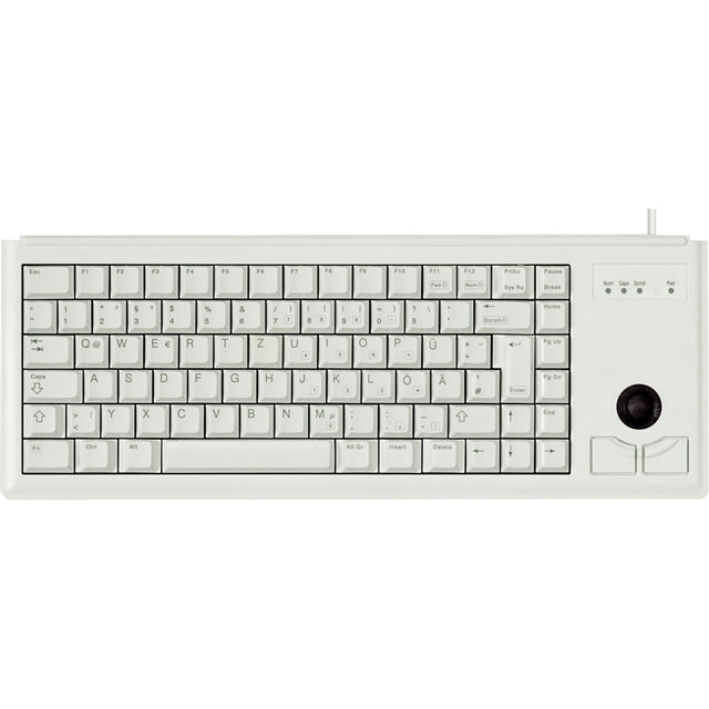 CHERRY G84-4400 Keyboard - Cable Connectivity - USB Interface - Trackball - French - Light Grey