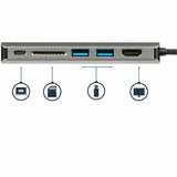 StarTech.com USB C Multiport Adapter - Portable USB Type-C Travel Dock - 4K HDMI, 2-pt USB Hub, SD, GbE, 60W PD Pass-Through - Laptop Dock