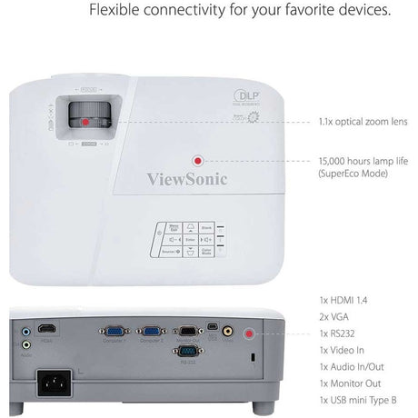 ViewSonic PA503S 3D Ready DLP Projector - 4:3 - Portable