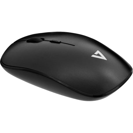 V7 MW200-1E Mouse - Radio Frequency - USB - Optical - 4 Button(s) - Black