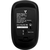 V7 MW200-1E Mouse - Radio Frequency - USB - Optical - 4 Button(s) - Black