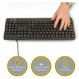 ConnektGear KB232 Keyboard - Cable Connectivity - USB 2.0 Interface - English (UK) - Black