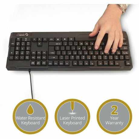 ConnektGear KB232 Keyboard - Cable Connectivity - USB 2.0 Interface - English (UK) - Black