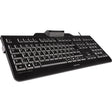CHERRY KC 1000 SC Keyboard - Cable Connectivity - USB Interface - English (UK) - QWERTY Layout - Black