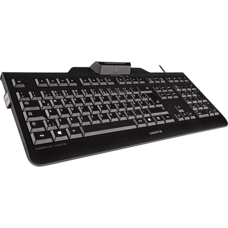 CHERRY KC 1000 SC Keyboard - Cable Connectivity - USB Interface - English (UK) - QWERTY Layout - Black