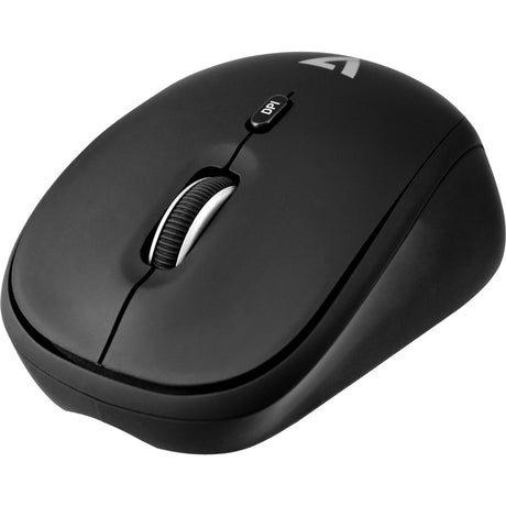 V7 MW100-1E Mouse - Radio Frequency - USB - Optical - 4 Button(s) - Black