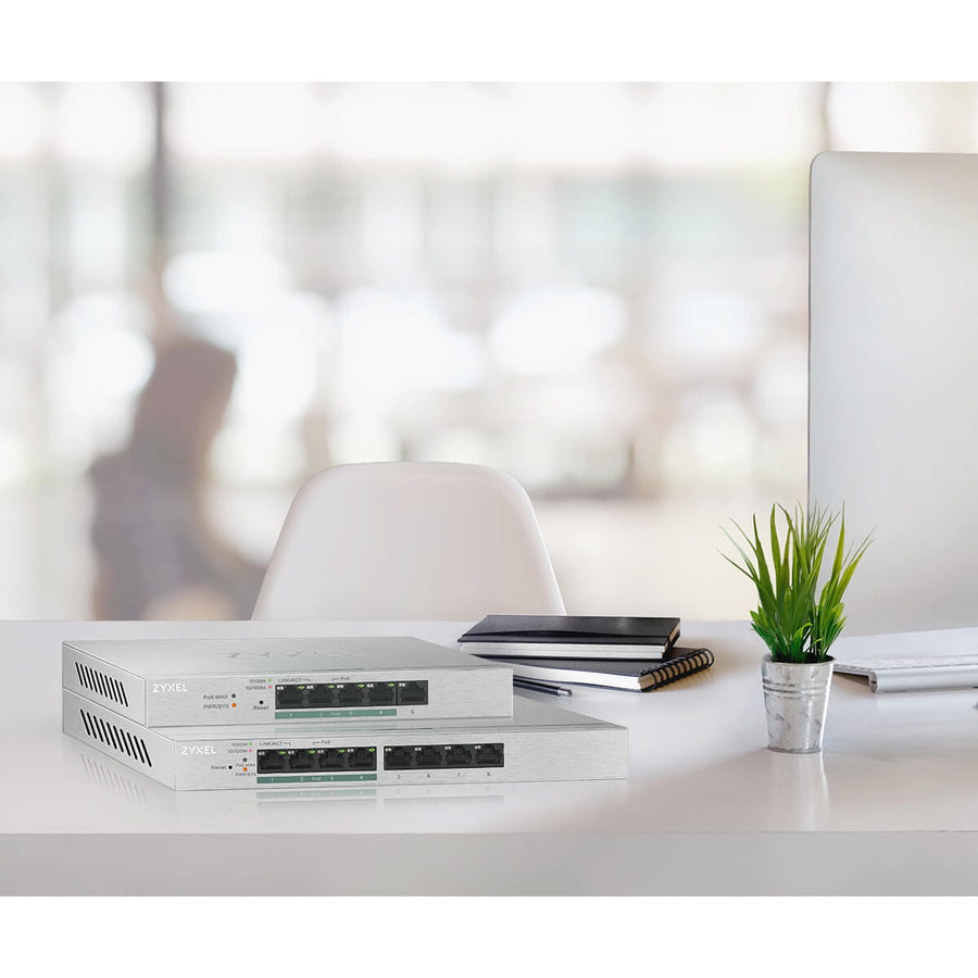 ZYXEL GS1200 GS1200-8HP v2 8 Ports Manageable Ethernet Switch - Gigabit Ethernet