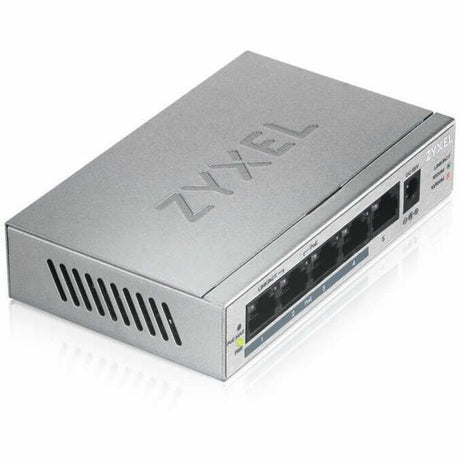 ZYXEL GS1005HP 5 Ports Ethernet Switch - Gigabit Ethernet - 1000Base-T - Silver