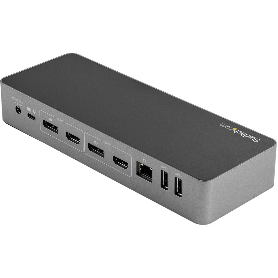 StarTech.com Universal Laptop Docking Station, Hybrid USB-C & USB-A Dock, Dual 4K DP & HDMI, 100W PD, Mac / Windows / Chrome OS, GbE