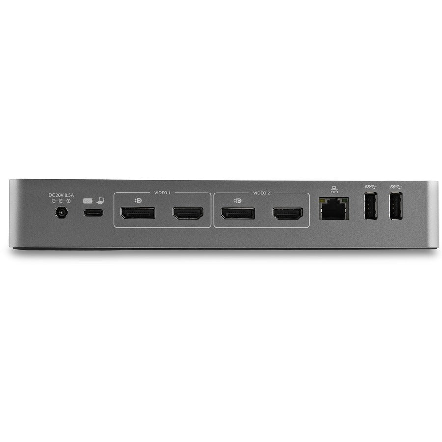 StarTech.com Universal Laptop Docking Station, Hybrid USB-C & USB-A Dock, Dual 4K DP & HDMI, 100W PD, Mac / Windows / Chrome OS, GbE