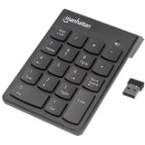 Numeric Keypad, Wireless (2.4GHz), USB-A Micro Receiver, 18 Full Size Keys, Black, Membrane Key Switches, Auto Power Management, Range 10m, AAA Battery (included), Windows and Mac, Three Year Warranty