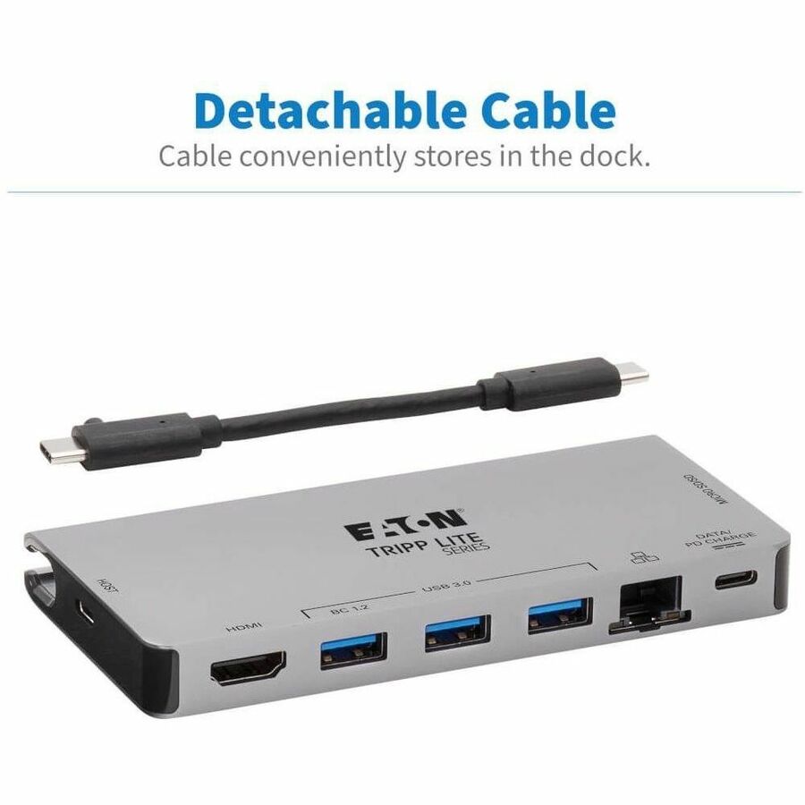 Tripp Lite series U442-DOCK5D-GY USB Type C Docking Station for Smartphone, Notebook, Tablet - 100 W