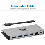 Tripp Lite series U442-DOCK5D-GY USB Type C Docking Station for Smartphone, Notebook, Tablet - 100 W