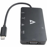 V7 V7UC-U3CRJ45HDVG-BLK USB Type C Docking Station for Desktop PC - 100 W - Black