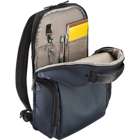 MOBILIS Executive Carrying Case (Backpack) for 35.6 cm (14") to 40.6 cm (16") Notebook, Tablet PC, Cellular Phone, Bottle, Power Bank, Cable, Accessories - Navy Blue, Black