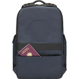 MOBILIS Executive Carrying Case (Backpack) for 35.6 cm (14") to 40.6 cm (16") Notebook, Tablet PC, Cellular Phone, Bottle, Power Bank, Cable, Accessories - Navy Blue, Black