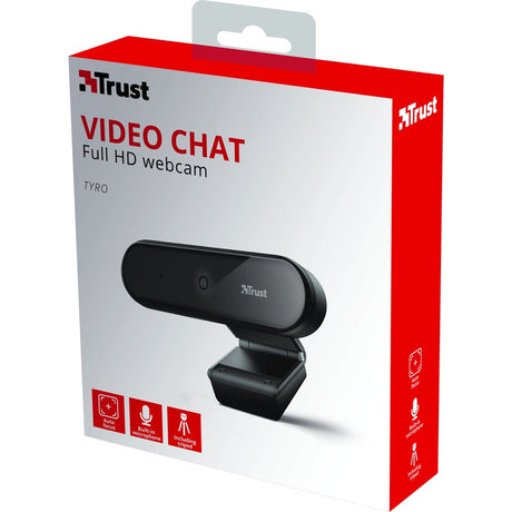 Trust Tyro Webcam - 30 fps - Black, Silver - USB 2.0
