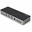 StarTech.com USB-C & USB-A Dock, Hybrid Triple Monitor Laptop Docking Station DisplayPort & HDMI 4K 60Hz/85W PD/6x USB/GbE, TAA