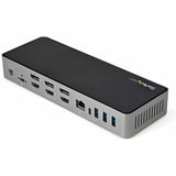 StarTech.com USB-C & USB-A Dock, Hybrid Triple Monitor Laptop Docking Station DisplayPort & HDMI 4K 60Hz/85W PD/6x USB/GbE, TAA
