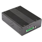StarTech.com Industrial 5 Port Gigabit Ethernet Switch w/4 PoE RJ45 +2 SFP Slots 30W 802.3at PoE+ 12-48VDC 10/100/1000 Mbps -40C to 75C