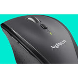 Logitech Marathon M705 Mouse - Radio Frequency - USB - Optical - 7 Button(s) - Charcoal