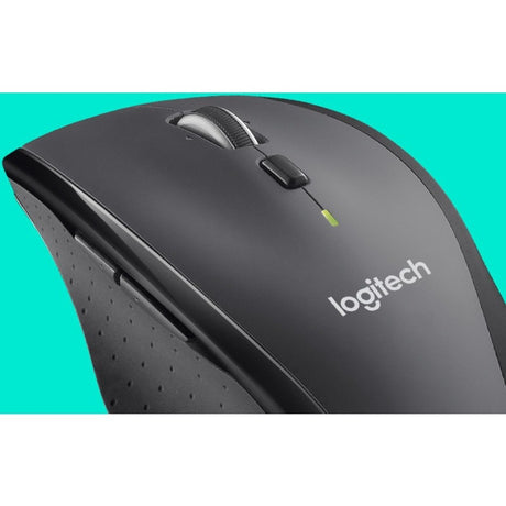 Logitech Marathon M705 Mouse - Radio Frequency - USB - Optical - 7 Button(s) - Charcoal