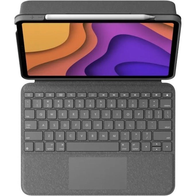 Logitech Folio Touch Keyboard/Cover Case (Folio) Apple, Logitech iPad Air (4th Generation) Tablet - Oxford Gray