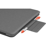 Logitech Folio Touch Keyboard/Cover Case (Folio) Apple, Logitech iPad Air (4th Generation) Tablet - Oxford Gray