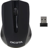 Dicota Comfort Mouse - Radio Frequency - USB - Black