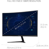 ViewSonic OMNI VX3218-PC-MHD 32" Class Full HD Curved Screen LED Monitor - 16:9 - Black