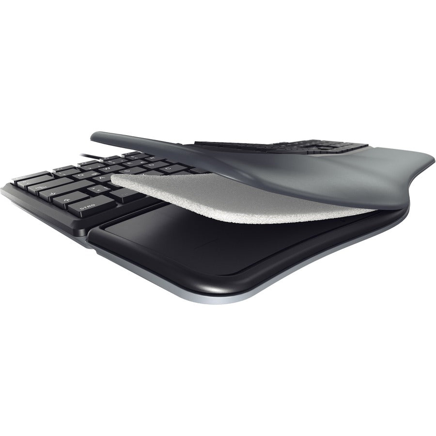 CHERRY ERGO KC 4500 Rugged Keyboard - Cable Connectivity - USB Interface - English (UK) - QWERTY Layout - Black