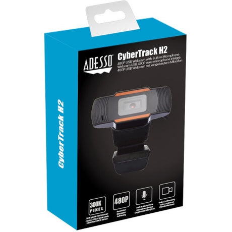 Adesso CyberTrack CyberTrack H2 Webcam - 0.3 Megapixel - 30 fps - Black - USB 2.0