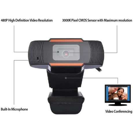 Adesso CyberTrack CyberTrack H2 Webcam - 0.3 Megapixel - 30 fps - Black - USB 2.0