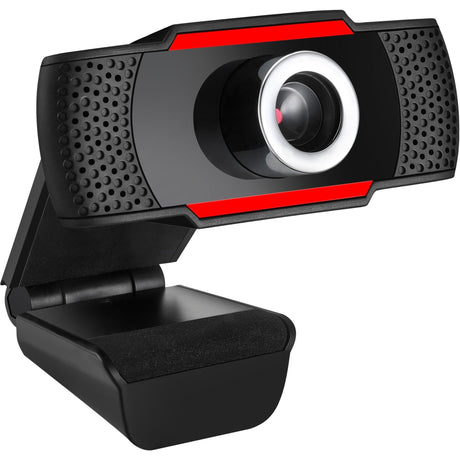 Adesso CyberTrack CyberTrack H3 Webcam - 1.3 Megapixel - 30 fps - Black, Red - USB 2.0