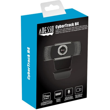 Adesso CyberTrack CyberTrack H4 Webcam - 2.1 Megapixel - 30 fps - Black - USB 2.0