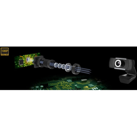 Adesso CyberTrack CyberTrack H4 Webcam - 2.1 Megapixel - 30 fps - Black - USB 2.0