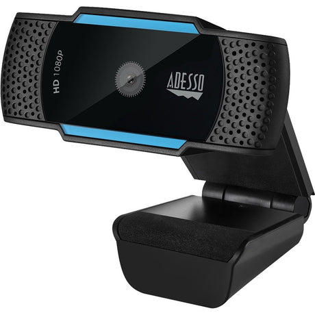 Adesso CyberTrack CyberTrack H5 Webcam - 2.1 Megapixel - 30 fps - Black, Blue - USB 2.0 - 1 Each