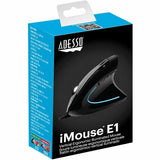 Adesso iMouse E1 Mouse - USB - Optical - 6 Button(s) - Glossy Black