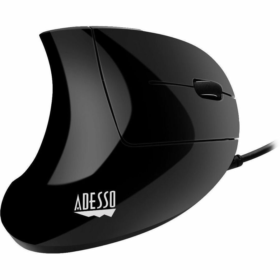 Adesso iMouse E1 Mouse - USB - Optical - 6 Button(s) - Glossy Black