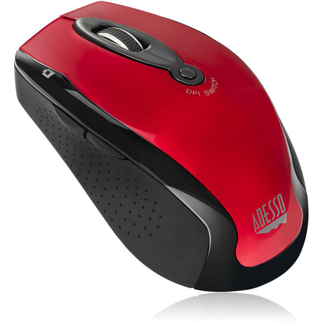 Adesso iMouse M20R Mouse - Radio Frequency - USB - Optical - 6 Button(s) - Red