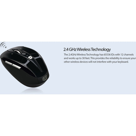 Adesso iMouse S60B Mouse - Radio Frequency - USB - Optical - 6 Button(s) - Black