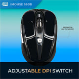 Adesso iMouse S60B Mouse - Radio Frequency - USB - Optical - 6 Button(s) - Black