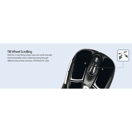 Adesso iMouse S60B Mouse - Radio Frequency - USB - Optical - 6 Button(s) - Black
