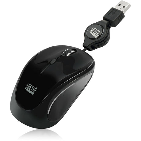 Adesso iMouse S8B Mouse - USB 2.0 - Optical - 3 Button(s) - Black
