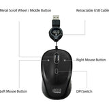 Adesso iMouse S8B Mouse - USB 2.0 - Optical - 3 Button(s) - Black