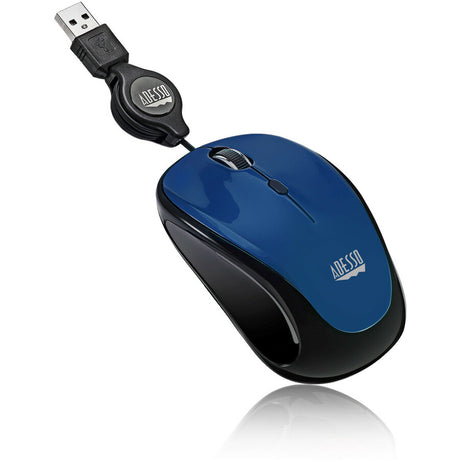 Adesso iMouse S8L Mouse - USB 2.0 - Optical - 3 Button(s) - Blue
