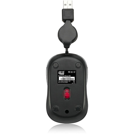 Adesso iMouse S8R Mouse - USB 2.0 - Optical - 3 Button(s) - Red