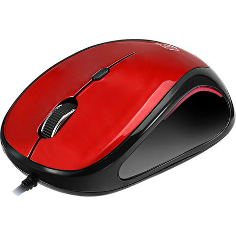 Adesso iMouse S8R Mouse - USB 2.0 - Optical - 3 Button(s) - Red